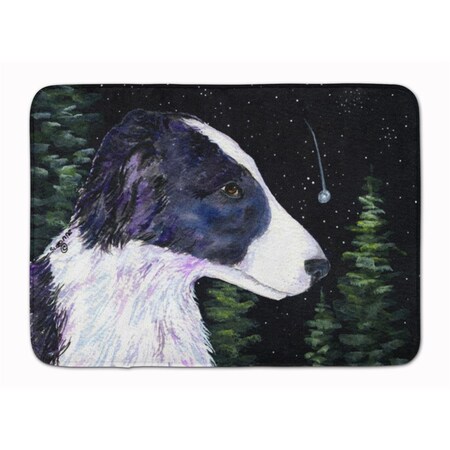 Carolines Treasures Starry Night Border Collie Machine Washable Memory Foam Mat SS8490RUG